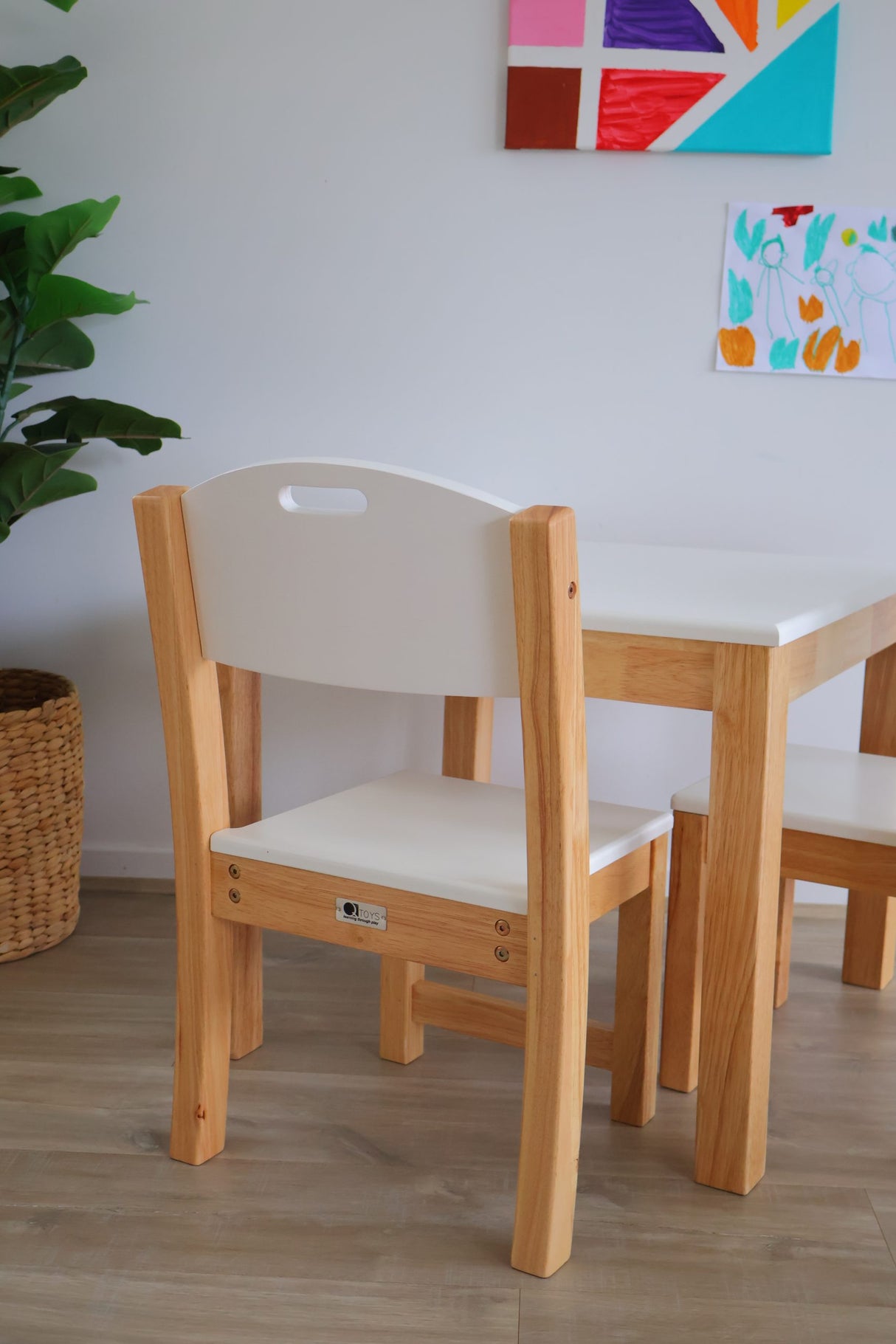 White Seat Stacking Chair - SET OF 2