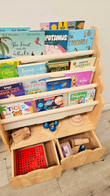 4 Tier Bookshelf & Drawers - Pre Order Early August
