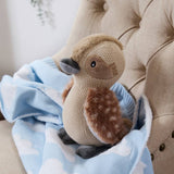 Pram Knitted Blanket - Cloud Whisper / Blue