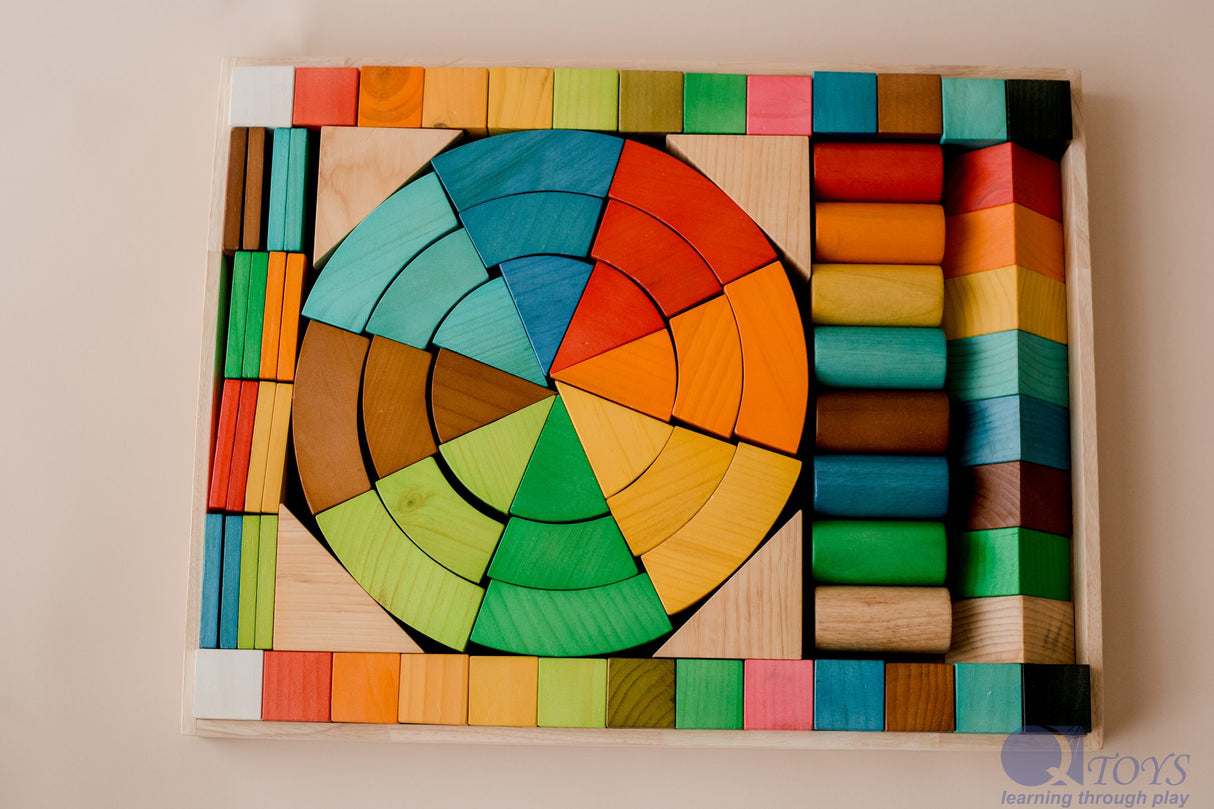 Jumbo Natural Rainbow Blocks 86 pcs.