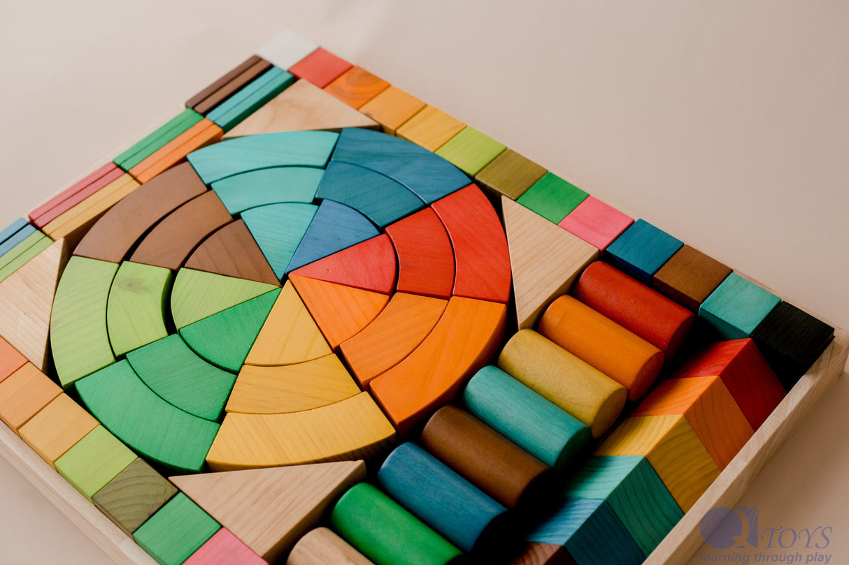 Jumbo Natural Rainbow Blocks 86 pcs.