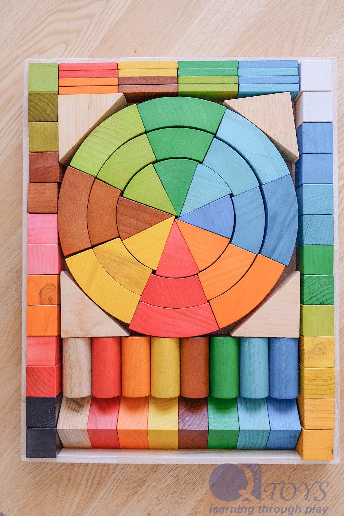 Jumbo Natural Rainbow Blocks 86 pcs.