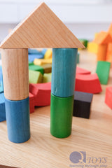 Jumbo Natural Rainbow Blocks 86 pcs.