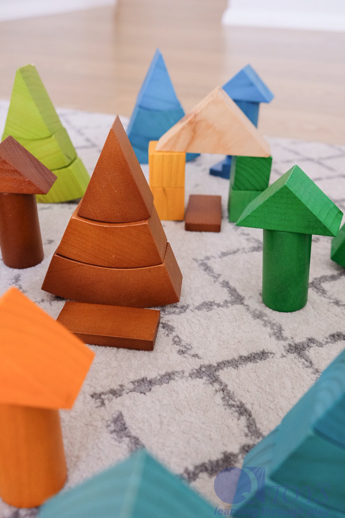 Jumbo Natural Rainbow Blocks 86 pcs.