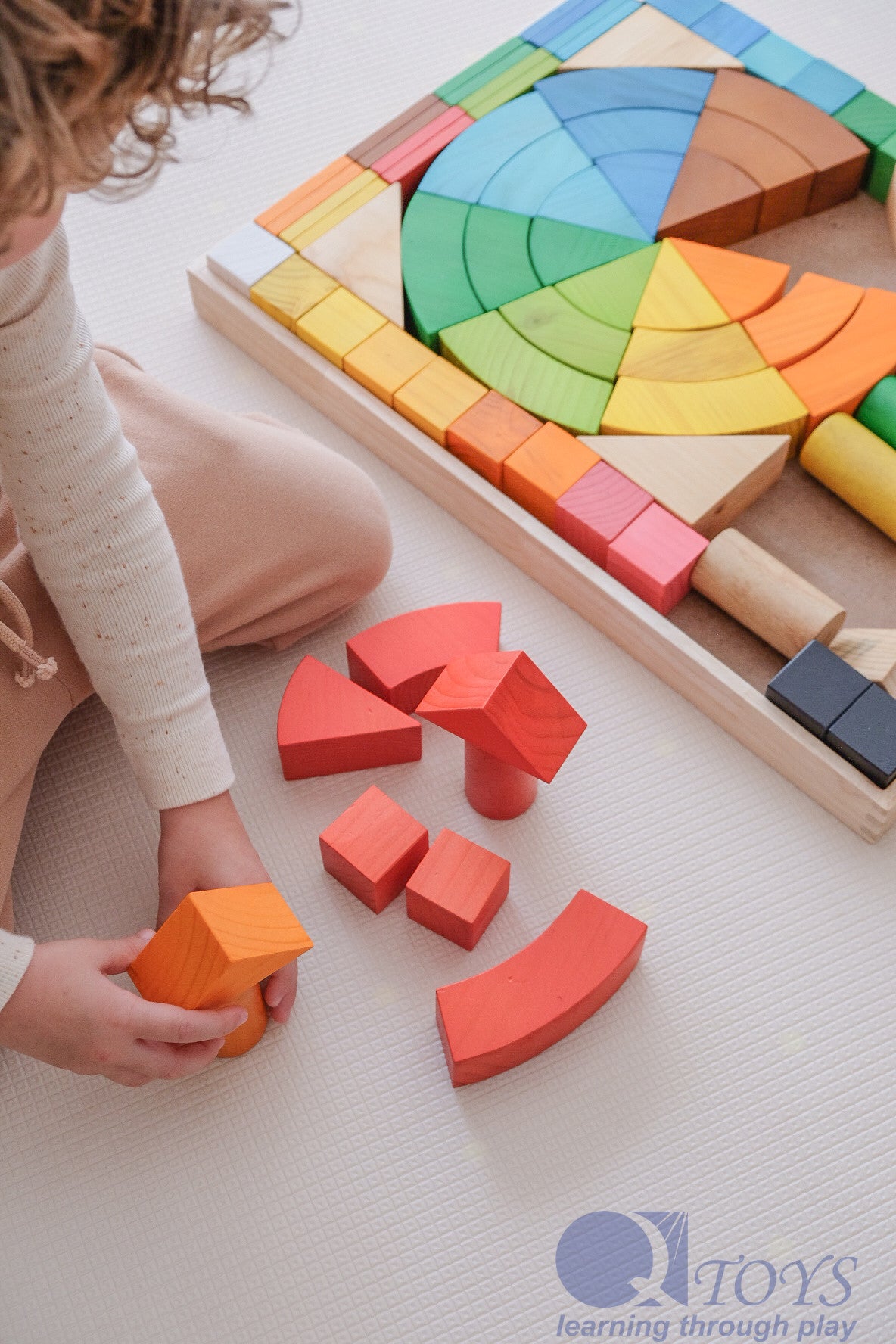 Jumbo Natural Rainbow Blocks 86 pcs.
