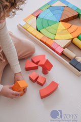 Jumbo Natural Rainbow Blocks 86 pcs.