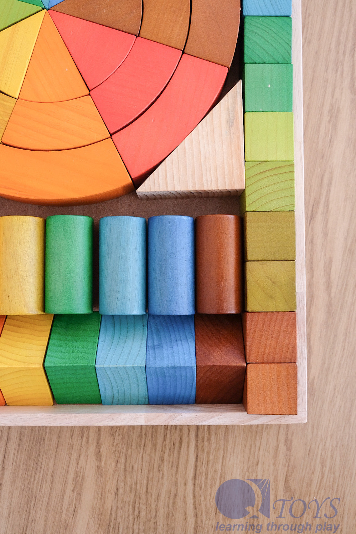 Jumbo Natural Rainbow Blocks 86 pcs.