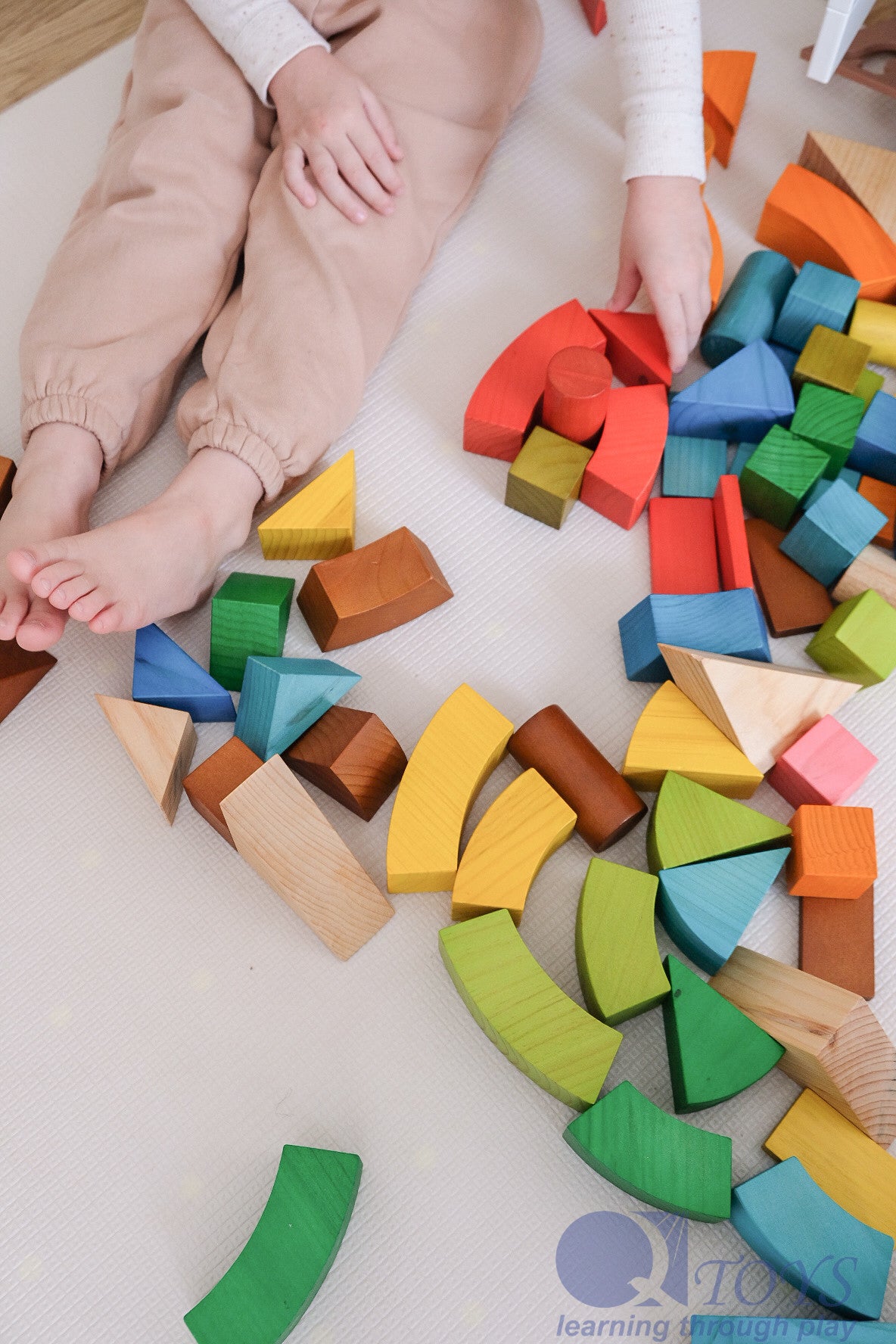 Jumbo Natural Rainbow Blocks 86 pcs.