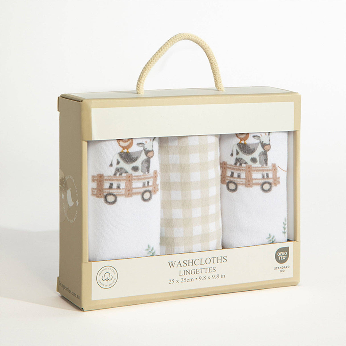 3 Pack Wash cloths  - Tractor Ride