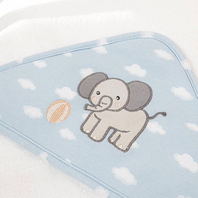 Organic Hooded Towel - Elephant Playtime