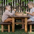 Qtoys Tree Benches Set of 2 recycled acacia hardwood