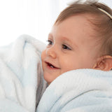 Chenille Blanket - Blue Clouds