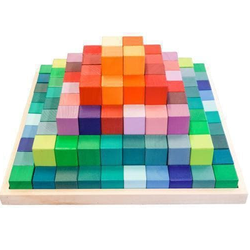 Large Stepped Block Pyramid - Rainbow July Restock