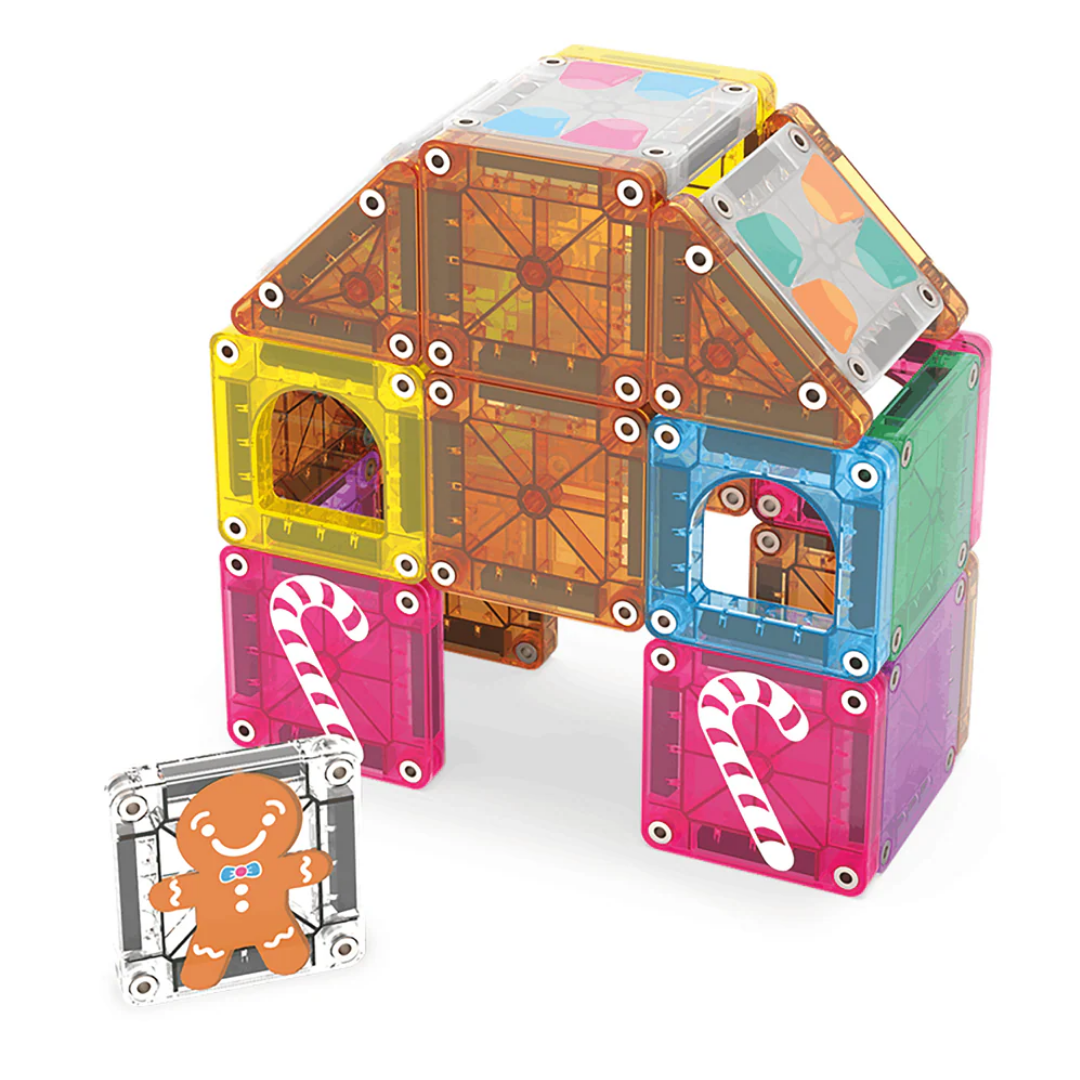 MAGNA-TILES® - microMAGS - Gingerbread House Travel Set - 24 Piece Set