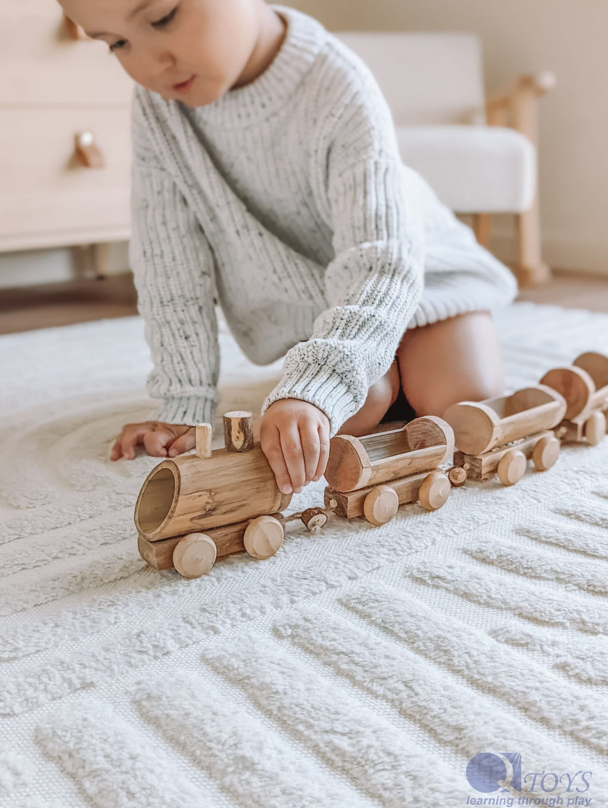 Bamboo Pull Along Train