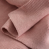 Pram Knitted Blanket - Dusty Rose