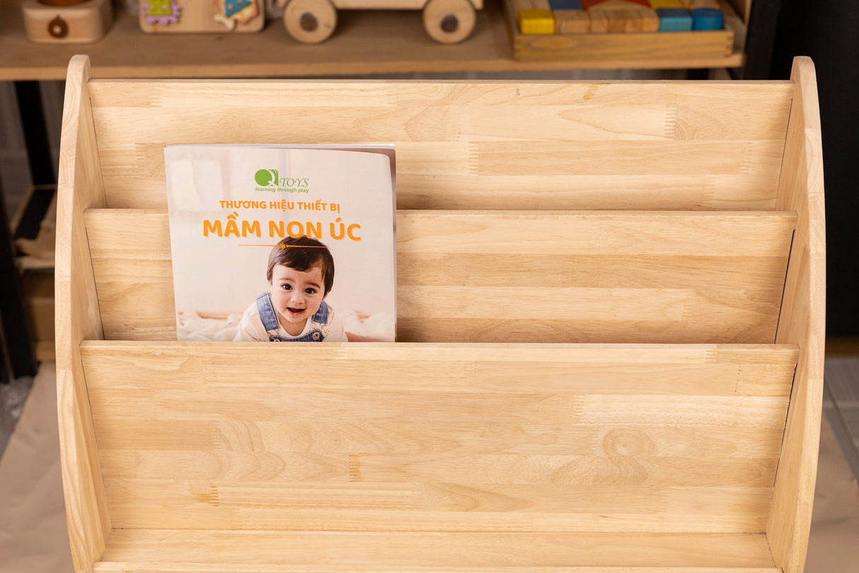 Bookshelf with Bamboo Storage Crates