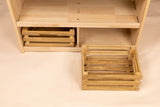 Bookshelf with Bamboo Storage Crates