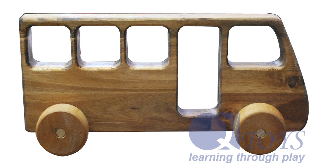 Wooden Toy Bus