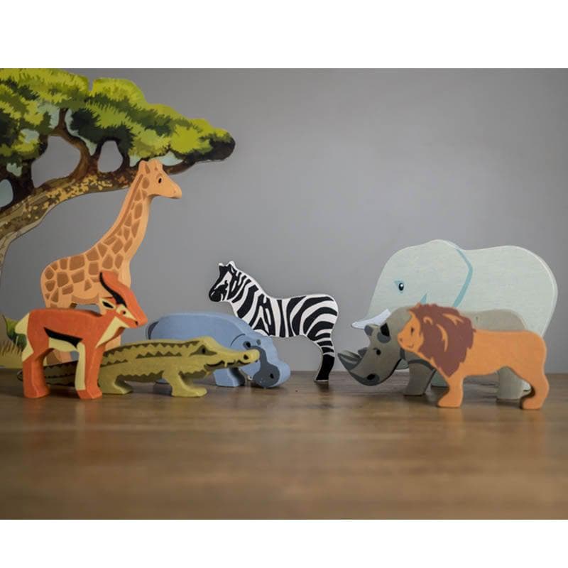 8 Safari Animals-Imaginative Play-My Happy Helpers
