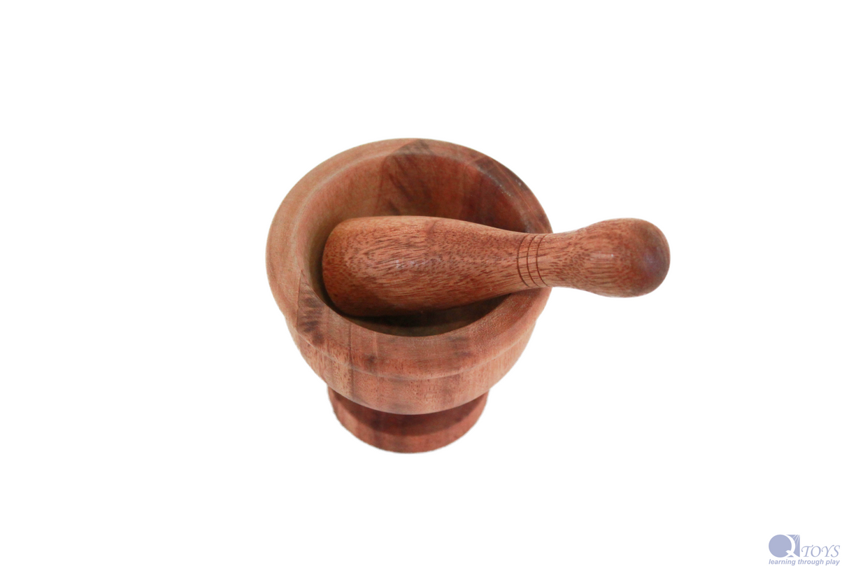 Wooden Pestle and Mortar
