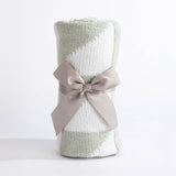 Chenille Blanket - Sage Triangle