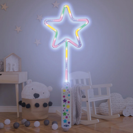 Illuminate Wand - Star Multi-Coloured lit up and in use