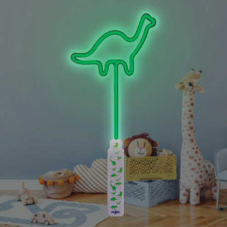 Illuminate Wand - Dinosaur Green lit up and in use