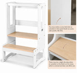 XL Double Learning Tower - White & Birch Scratch & Dent