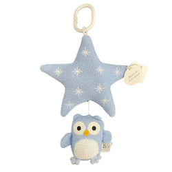 Knitted Musical Owl - Blue
