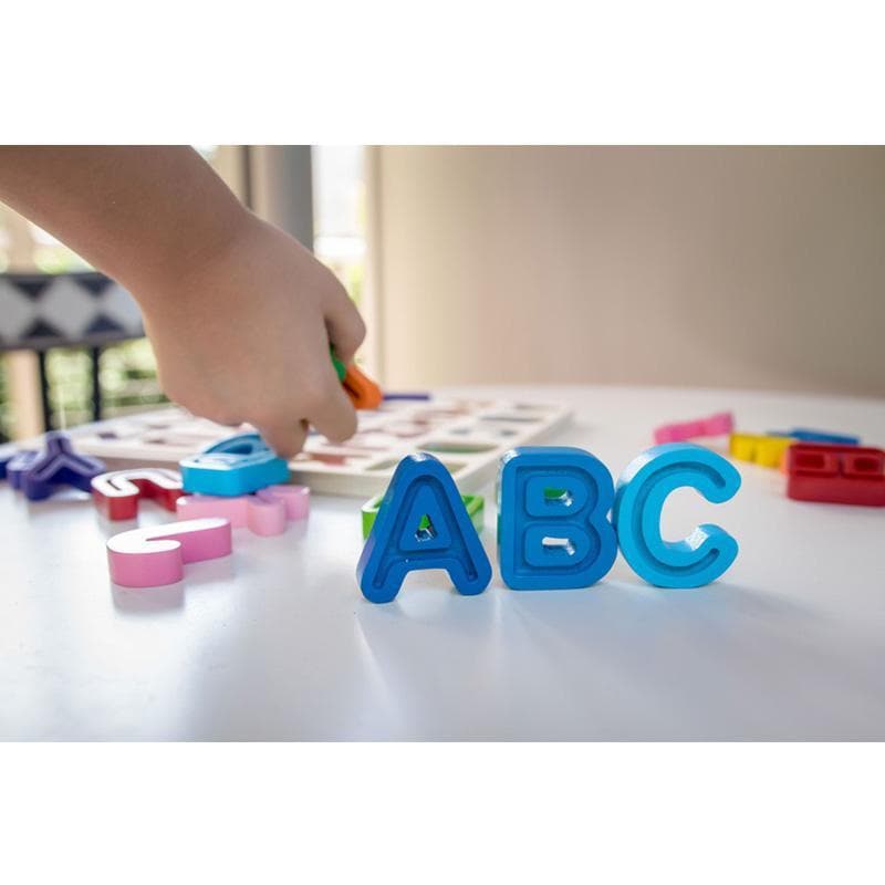 ABC (Uppercase) Chunky and Tracing Puzzle-Educational Play-My Happy Helpers