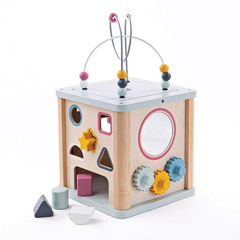 Bigjigs Activity Cube baby and toddler toy – a whole world of busy on every side