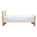 Adjustable Floor Bed - Varnished - Grey Baskets