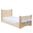 Adjustable Floor Bed - Varnished - White Baskets