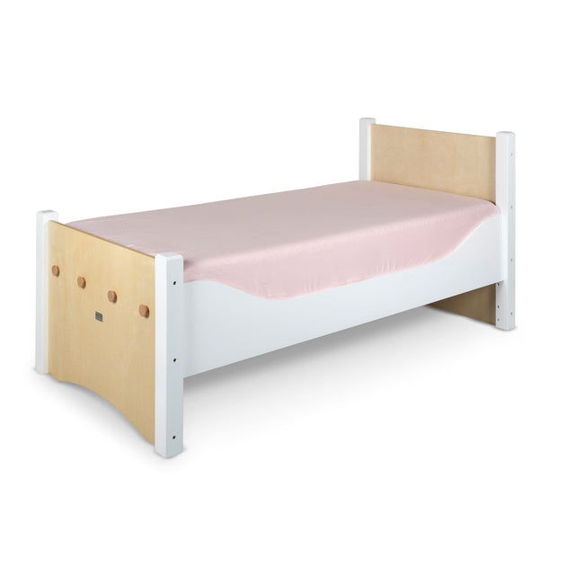 Adjustable Floor Bed - White & Birch