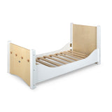 Adjustable Floor Bed - White & Birch