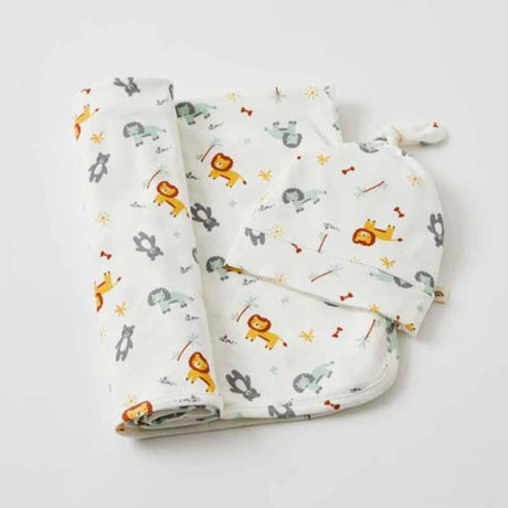 Adventure Baby Wrap & Knotted Beanie Set-Babies and Toddlers-My Happy Helpers