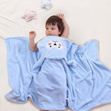 Animal Hooded Towel - Baby Blue