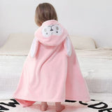 Animal Hooded Towel - Pink