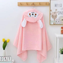 Animal Hooded Towel - Pink
