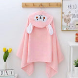 Animal Hooded Towel - Pink