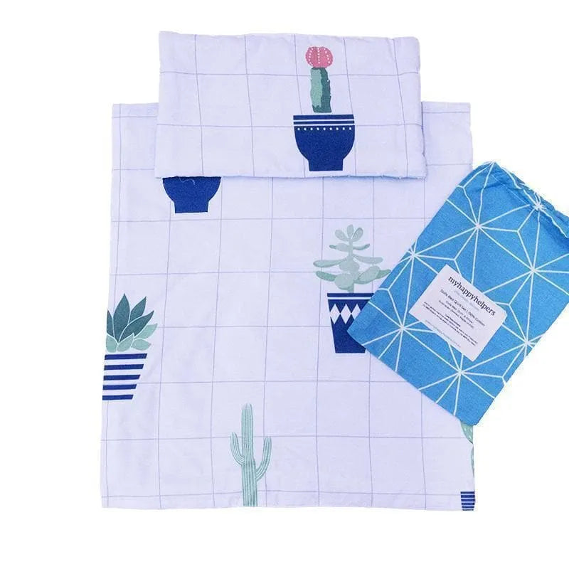 Aqua Cactus Doll Bedding