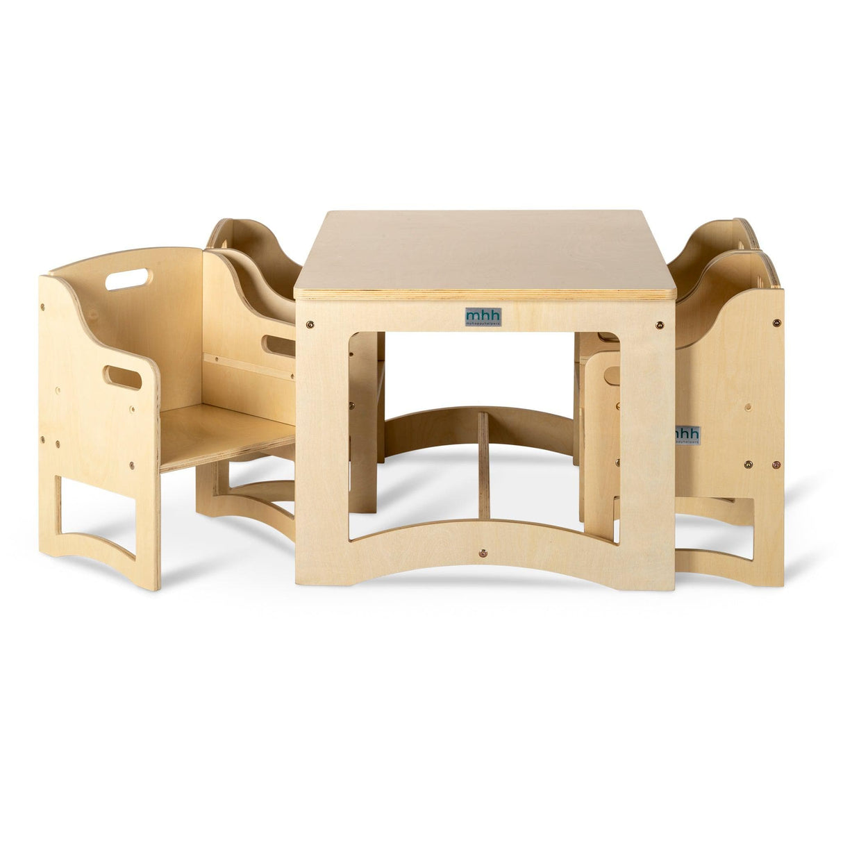 Aspire Montessori Table & 4 Chairs - Varnish