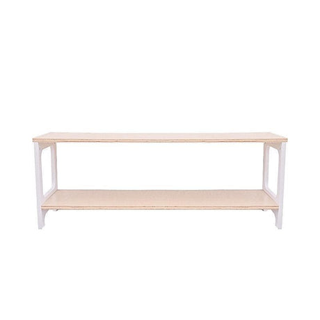 Aspire Single Shelf Bookshelf - White and Varnish