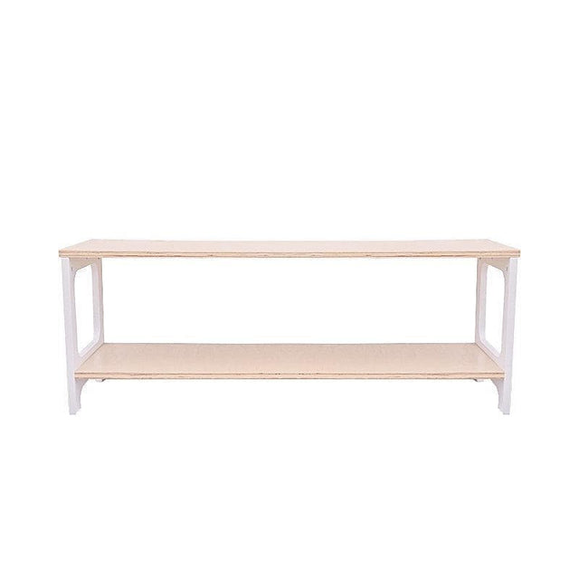 Aspire Single Shelf Bookshelf - White and Varnish