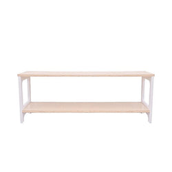 Aspire Single Shelf Bookshelf - White and Varnish-Furniture & Décor-My Happy Helpers