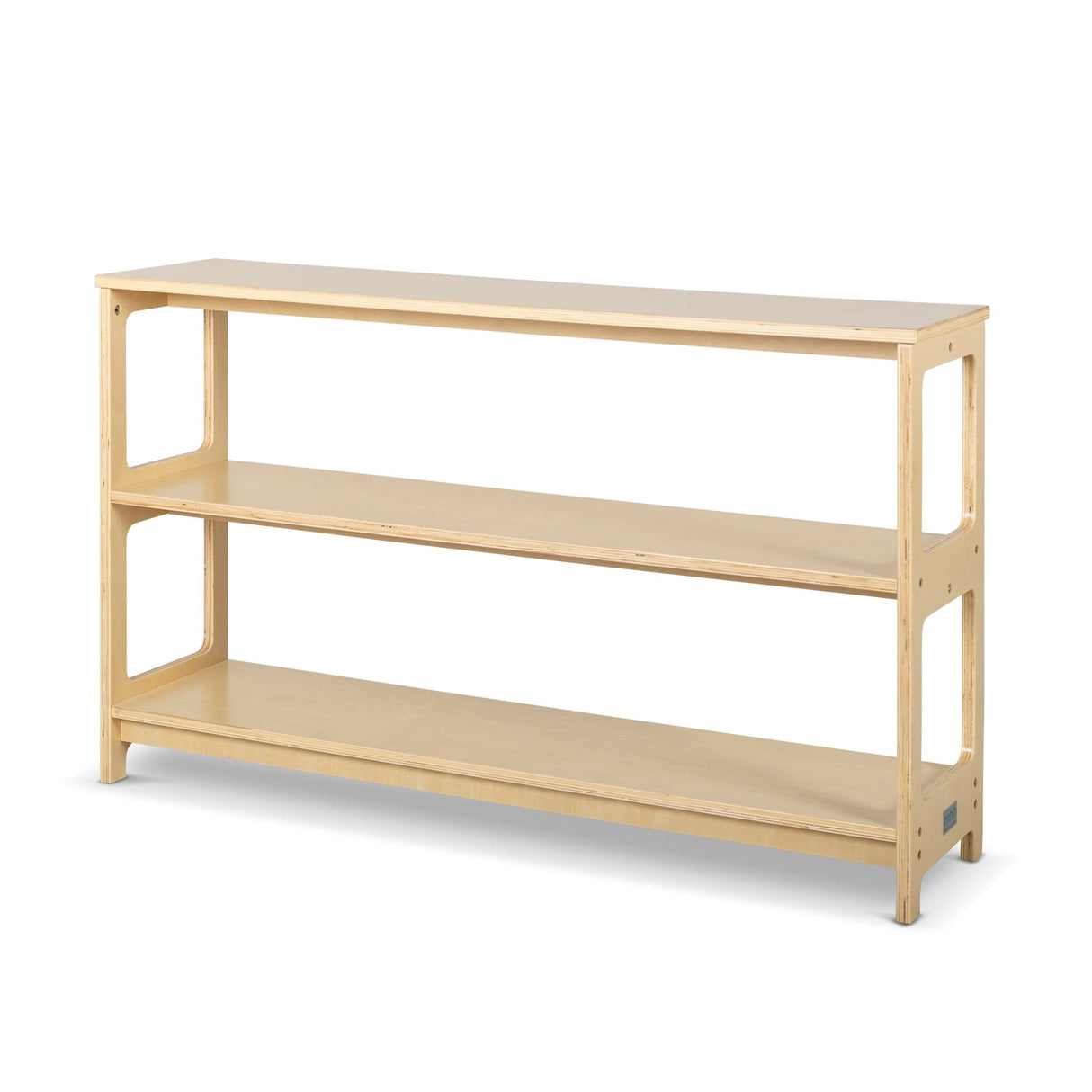 Aspire Slimline Two-Tier Bookshelf - Varnished