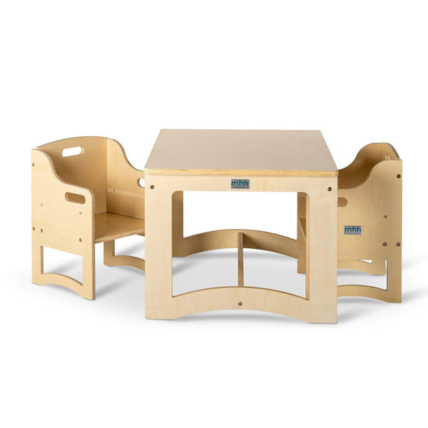 Aspire Table & 2 Chairs - Varnished