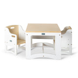 Aspire Table & 2 Chairs - White and Varnish-Furniture & Décor-My Happy Helpers