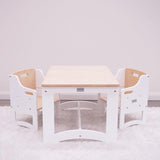 Aspire Weaning Chairs Twin Pack - White and Varnish-Furniture & Décor-My Happy Helpers